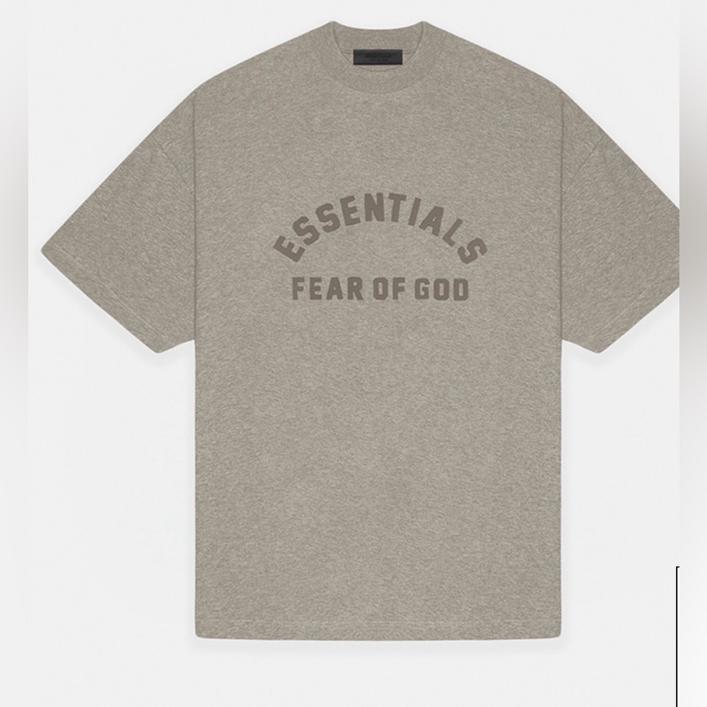 Pacsun Fear of God Essentials Heather Grey Heavy T-Shirt